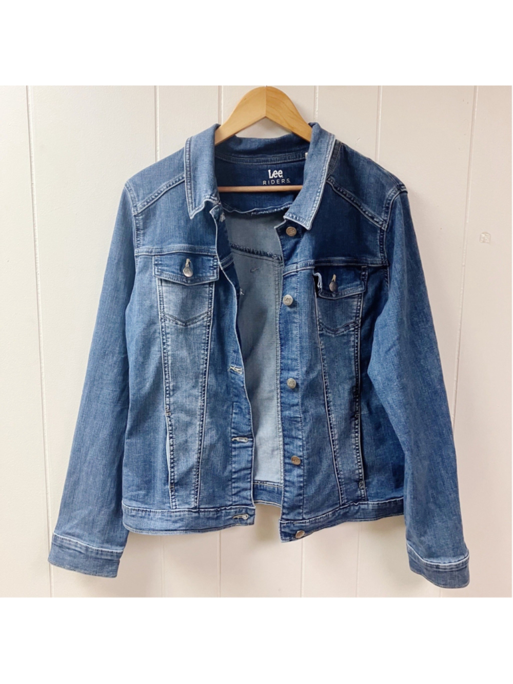 Western Boho Americana Lee Riders Womens Jean Jacket X-LARGE Indigo Indie Sleaze